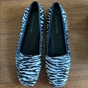 Donald Pliner Zebra hair loafers